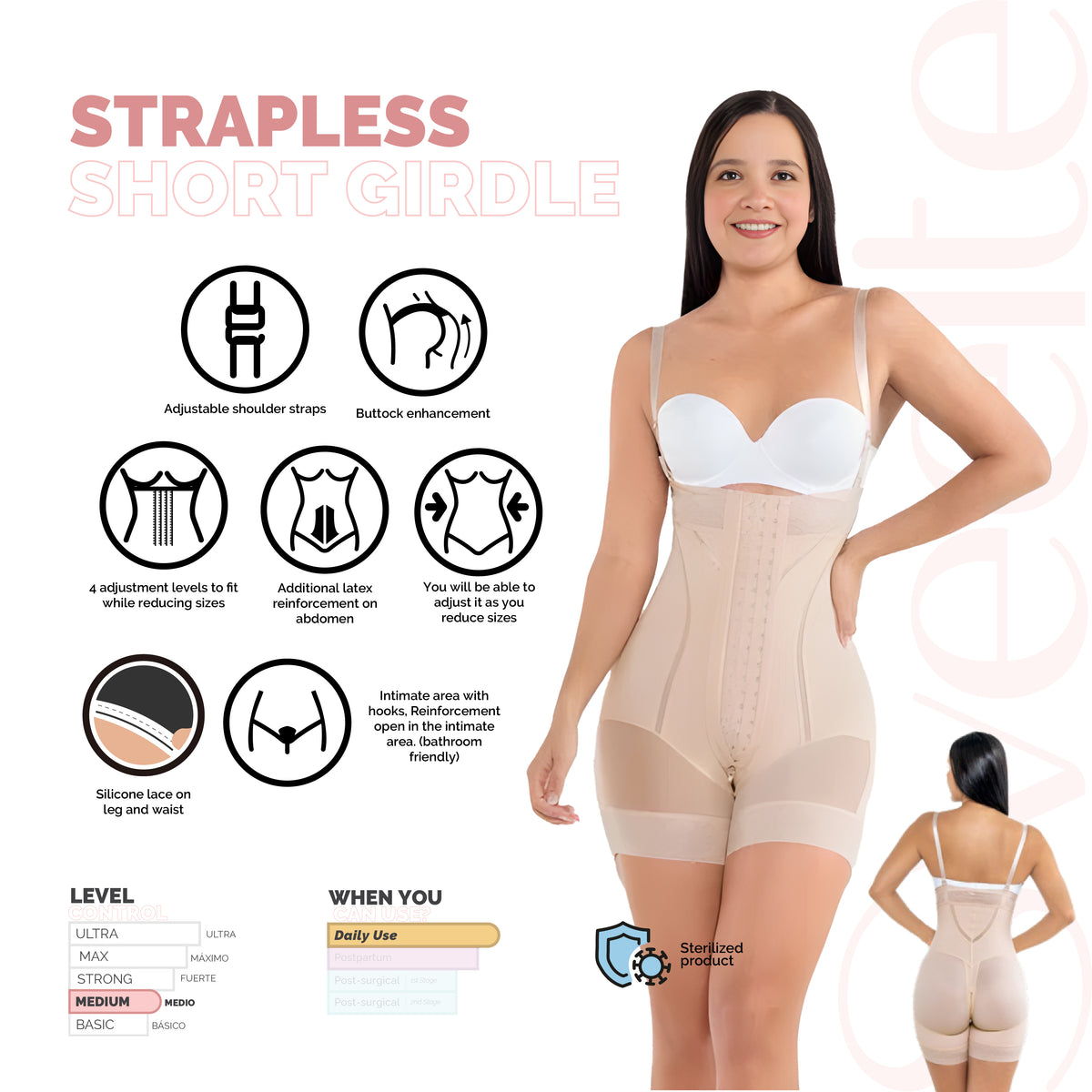 STRAPLESS SHORT GIRDLE