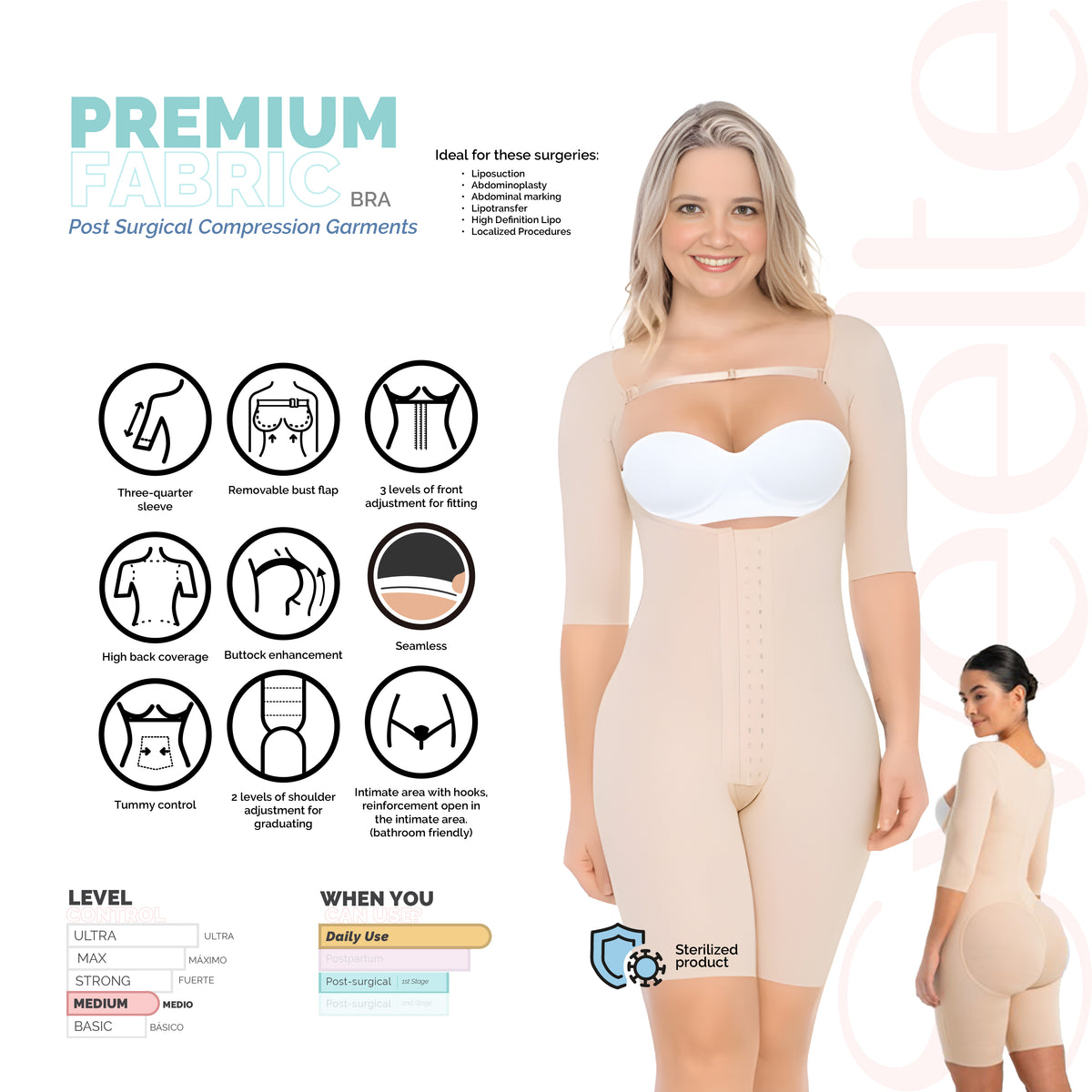 PREMIUM FABRIC MID-THIGH GIRDLE