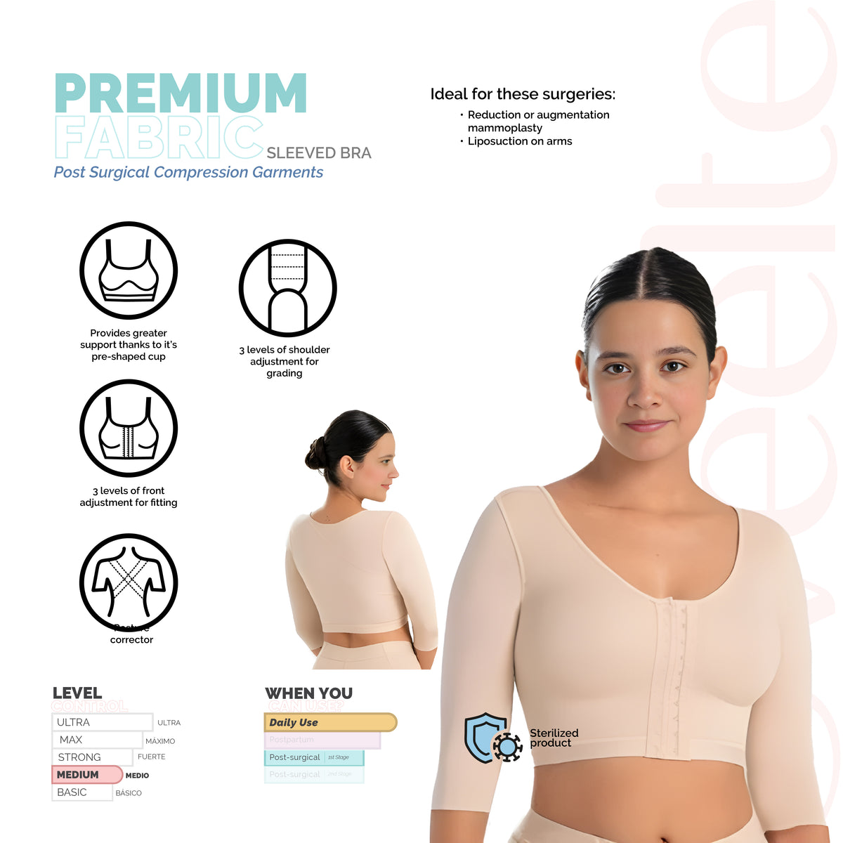 PREMIUM FABRIC SLEEVED BRA