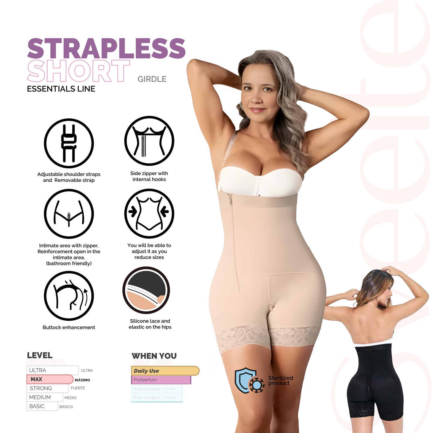 STRAPLESS SHORT GIRDLE