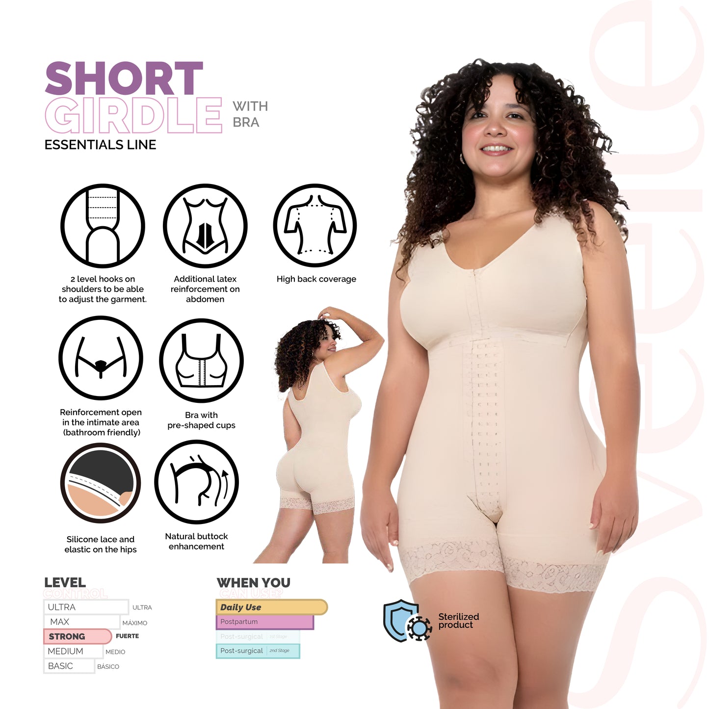 SHORT GIRDLE WITH BRA